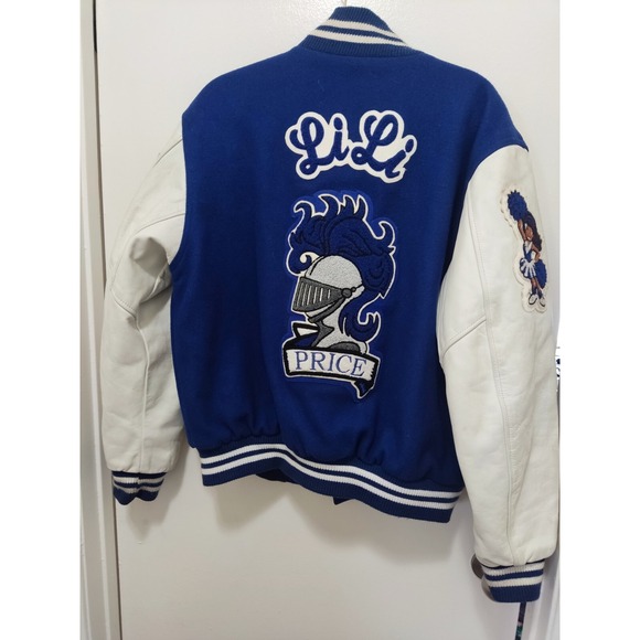 Vintage Leather/Wool Jacket Blue Size‎ Medium - Picture 1 of 10
